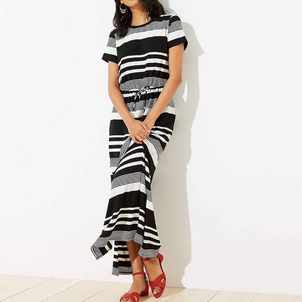 NWT Loft Striped Tee Maxi Dress XL